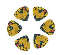 yellow leaves chicken Print Guitar and Ukulele Picks For Music Lovers 12 PCS Mixed Gauges(0.46/0.71/0.96mm)