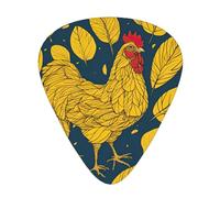 Yellow Leaves Chicken Print12 Professional Guitar Tuner For Guitar, Bass, & Chromatic Tuning Modes