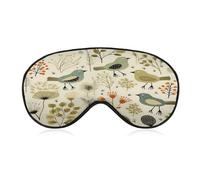 Yellow Leaves Chicken Sleeping Mask Sleep Mask for Side Sleeper Relaxing Zero Pressure Night Blindfold Light Block-Out Eye Mask for Sleep with Easy Adjustable Strap