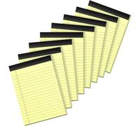 Yellow Legal Pads, Note Pads, 4 x 6 Inch, 8 Pack, 30 Sheets/Pad, Narrow Ruled, Small Notepads Yellow Paper, Micro Perforated Memo Pads, Lined Writing Pads of Paper, Mini Pocket Size Scratch Pads 4x6