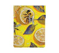 Yellow Lemon and Bee Printed Laptop Sleeve Bag 13-Inch - Leather Laptop Sleeve Case Shockproof Protective Computer Cover Bag