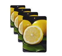 Yellow Lemon Car Air Freshener Cards for Women Men 4 Pack Cute Car Accessories Long Lasting Scent Car Diffuser Hanging Auto Aromatherapy Tablets Car Fresheners Gifts