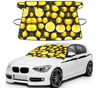 Yellow Lemon Car Windshield Cover for Ice and Snow, Printed Windshield Snow Cover Universal Fit for Cars, SUVs & Sedans