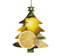 Yellow Lemon Christmas Wooden Pendant, Stylish And Cute In Design, A Foil For The Festive Atmosphere