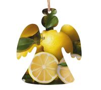 Yellow Lemon Christmas Wooden Pendant, Stylish And Cute In Design, A Foil For The Festive Atmosphere