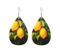 Yellow Lemon Drop-Shaped Acrylic Earrings – Stylish Lightweight Hypoallergenic Dangle Earrings For Women, Gift For Birthday, Christmas & Special Occasions