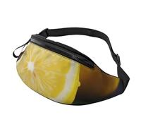 Yellow Lemon Fanny Pack for Men Women, Waterproof Sports Waist Bag Fashion Belt Bag Crossbody Bags Hip Bum Bag with Adjustable Strap Large Sling Bag Purse for Travel Hiking