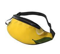(Yellow Lemon) Fanny Pack Waist Bag Adjustable Shoulder Strap Bum Bag for Men Women Travel Hiking Running