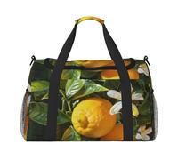 Yellow Lemon Flower Printed Travel Duffle Bag for Men Women Weekender Travel Organizer Bag for Sport, Outdoors, Gym & Fishing