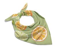 Yellow Lemon Green Orange Women's Head Scarf Hair Square Scarves Headscarf for Sleeping Travel Beach 25"x25"