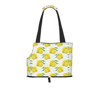 Yellow Lemon print Puppy Carrier Walking Dog Bags Pets Dogs Carrier Bags for small Dogs and Cat and Rabbit