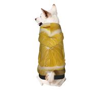 Yellow Lemon Printed Dog Hoodie Soft Dog Sweatshirt Cute Cat Dog Clothes for Small Dogs Kitten Puppy, L