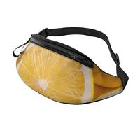 Yellow Lemon Printed Fanny Pack for Men Women Crossbody Waist Bag Pack Bum Bag with Adjustable Strap for Hiking Running Travel Cycling