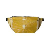 Yellow Lemon Printed Fanny Pack Waist Bag for Men Women, Adjustable Bumbags Hip Bum Bag Travel Crossbody Bags Sports Running Hiking Belt Bag