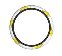 Yellow Lemon Printed steering wheel cover stretch steering wheel cover 15-inch universal steering wheel
