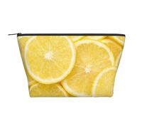 Yellow Lemon Printed, Toiletry Pouch Makeup Bag Cosmetic Bag Portable Travel Toiletry Bag