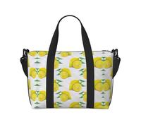 Yellow Lemon Printed Travel Duffel Bag Foldable Gym Duffel Bag Suitable for Travel Work Gym etc