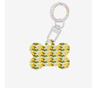 Yellow Lemon Printing 1 Pc Dog Bone Shape Id Tags Double Sided with Key Ring Craft for Pets