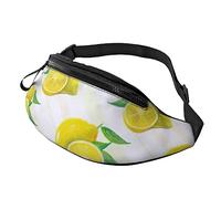 Yellow Lemon Sport Waist Bag Travel Bumbags with Zipper and Earphone Hole, Running Fanny Pack Waist Pack with Adjustable Belt for Men Women
