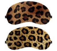 Yellow Leopard 2-Pack Eye Patch and Eye Masks Set, Light-Blocking, Soft, Breathable Sleep Mask Kit