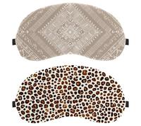 Yellow Leopard 2-Pack Light-Blocking Soft Breathable Eye Masks Sleep Mask Eye Patch