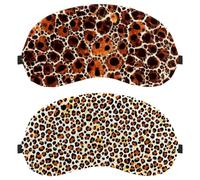 Yellow Leopard 2-Pack Light-Blocking Soft Breathable Eye Masks Sleep Mask Eye Patch