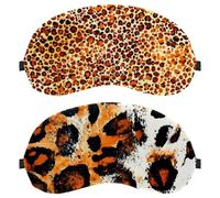 Yellow Leopard 2-Pack Light-Blocking Soft Breathable Eye Masks Sleep Mask Eye Patch