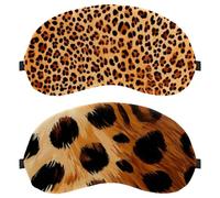 Yellow Leopard 2-Pack Light-Blocking Soft Breathable Eye Masks Sleep Mask Eye Patch