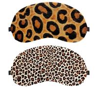 Yellow Leopard 2-Pack Light-Blocking Soft Breathable Eye Patch Sleeping Masks