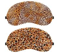 Yellow Leopard 2-Pack Light-Blocking Soft Breathable Sleep Mask Eye Masks Sleeping Mask