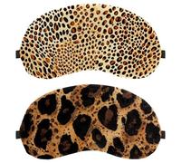 Yellow Leopard 2-Pack Light-Blocking Soft Breathable Sleep Mask Eye Patch Eye Cover