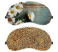 Yellow Leopard 2 PCS Light-Blocking Soft Breathable Eye Patch Sleeping Masks