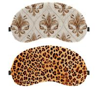 Yellow Leopard 2 - Pieces Eye Patch and Eye Masks Set, Light-Blocking, Soft, Breathable Sleep Mask Kit
