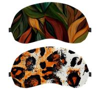 Yellow Leopard 2 - Pieces Light-Blocking Soft Breathable Eye Masks with Eye Patches and Sleep Masks