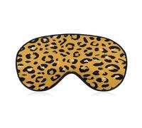 Yellow Leopard Pattern Comfortable Sleep Mask with Adjustable Strap Soft Eyeshade for Night Sleeping Flight Nap Travel