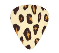 Yellow Leopard Print Guitar Picks,12 Pack Guitar Plectrums Thin, For Bass Electric Acoustic Guitars Ukulele