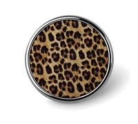 Yellow Leopard Print Lapel Pins Metal Pin Badge Personalized Pinback Button Badges Classic Round Badge Recognition Enamel Lapel Pin for Jackets, Backpacks, Bags
