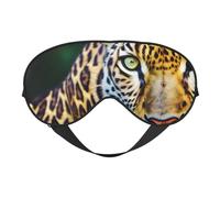 Yellow Leopard Print Print Sleep Mask,Soft Eye Mask with Adjustable Strap for Sleeping, Travel and Relaxation