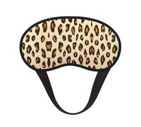 Yellow Leopard Sleep Mask,Blackout Eye Mask Adjustable Eye Cups,Sleeping Mask for Light Sleepers, Travelers
