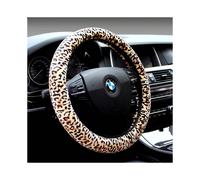 (Yellow Leopard, Type D) Autumn and winter car steering wheel cover leopard print plush cover winter warm non-slip four seasons universal