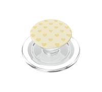 Yellow Light Beige Cute Hearts Pattern Valentine's Day PopSockets PopGrip for MagSafe