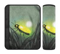 Yellow Light Firefly 2 Pack car seat Strap Pads, Release Stress to Your Neck and Shoulders, car Trip Essentials for Most Cars