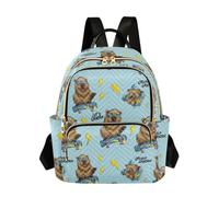 Yellow Lightning Bear-a Backpack Women Ladies Handbag Shoulder Bag Casual Daypack Gift for College Work Small