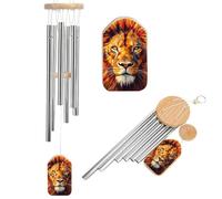 Yellow Lion Head Wind Chimes for Outside Memorial Tuned Outdoor Windchimes Large Garden Decor Wind Chime with Melodious Sound for Mom Dad Grandma Home Garden Patio Decor