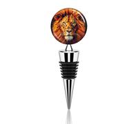 Yellow Lion Head Wine Stoppers Reusable Wine Bottle Stopper Decorative Champagne Stoppers Silicone Beverage Bottle Sealer Keep Fresh, Leakproof Wines Saver for Bar Party Decor