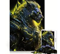 Yellow Lion Warrior Adult Jigsaw Puzzle1000 Pieces Mind Wellness Serene Activity Sharp Edges (38x26cm)
