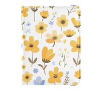 Yellow Little Fresh Flower Bloom Leather Passport and Vaccine Card Wallet Combo for travel Wallet Combo Passport Holder for men Waterproof, yellow little fresh flower bloom, One Size