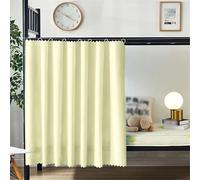 Yellow Loft Bed Canopy Curtains - 1 Piece Bunk Bed Privacy Shield Dustproof Polyester with Rope Closure Blackout Shelter for Kids 2x1.5m Size Enhance Bedroom Decor.