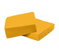 Yellow Luncheon Napkins - 100 Count, 4-Fold, 2-Ply, 33 x 33cm for Parties and Events - Strong, Durable, and Sleek Serviettes