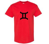 (Yellow, M) Gemini 2 Zodiac Horoscope Astrological Symbol Sign Men T Shirt Tee Top